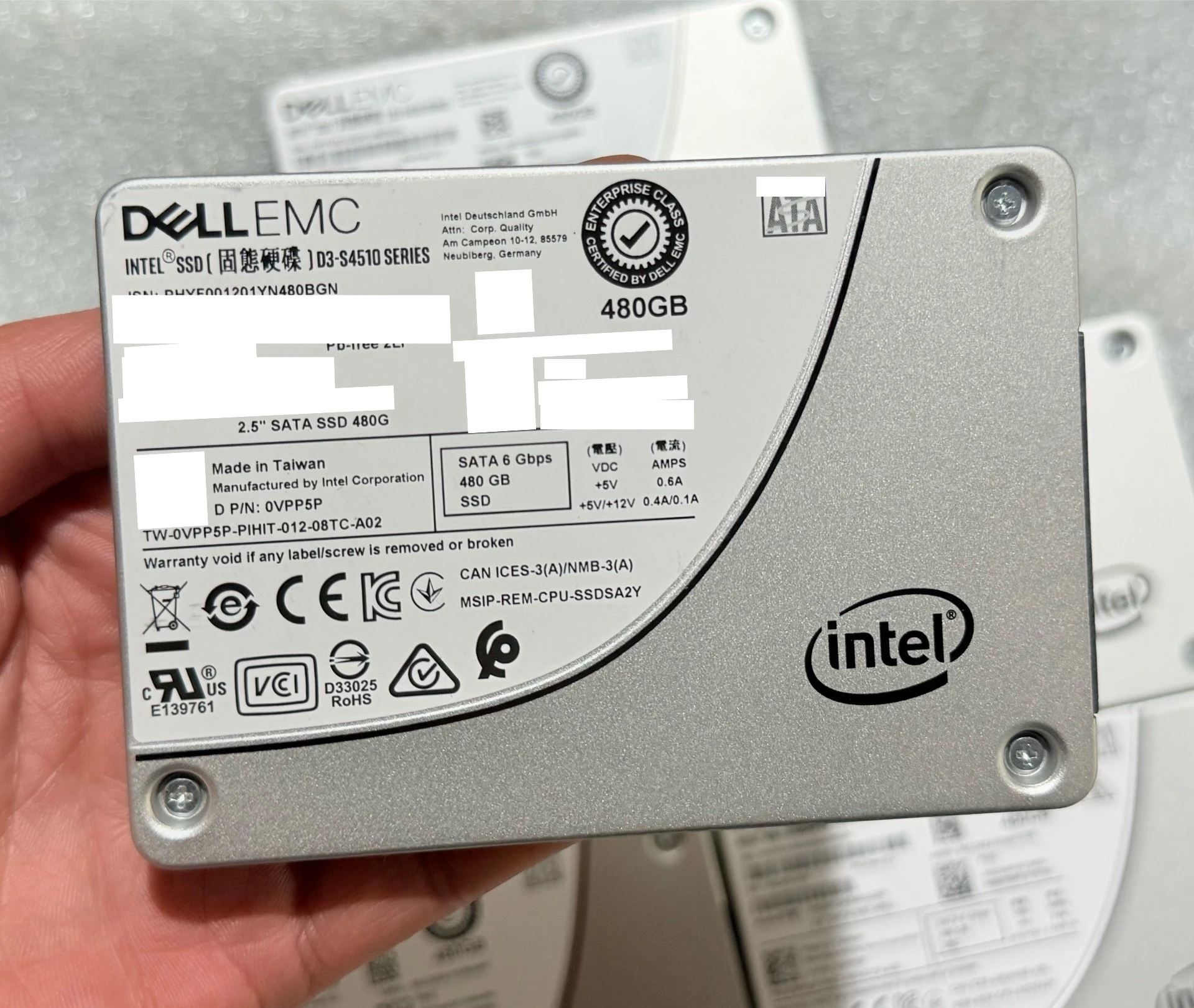 480GB SATA 2.5-inch read-intensive enterprise SSD real product photo