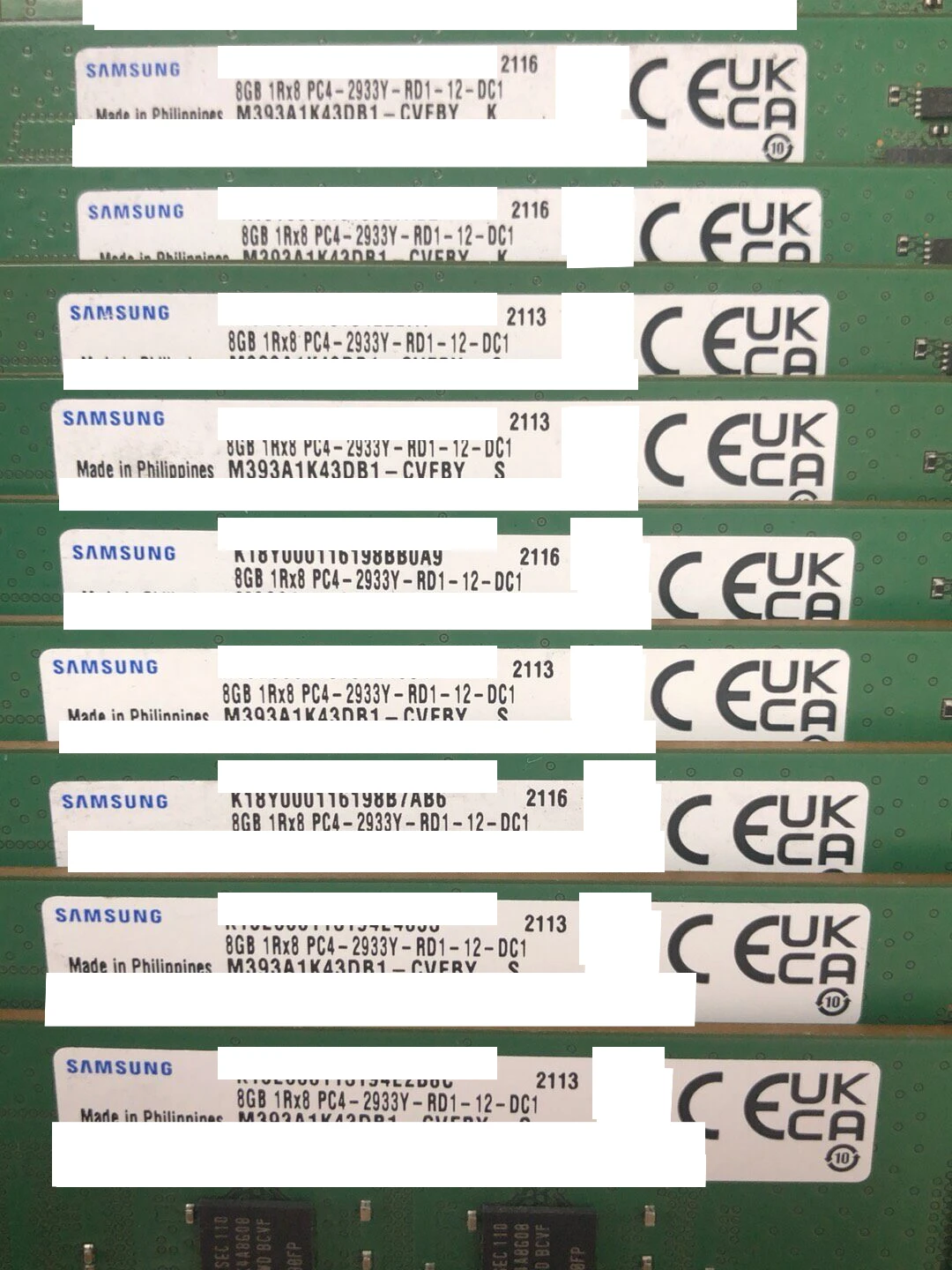 DDR4 RDIMM 8GB 2933 MT/s server memory real product photo