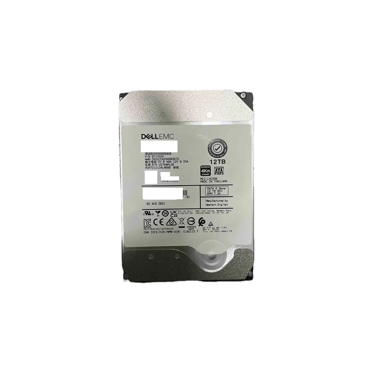 12TB SATA 3.5-inch 7.2K enterprise HDD real product photo